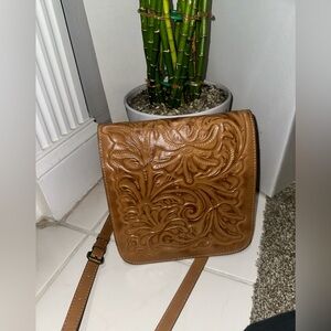 Patricia Nash Crossbody Leather Brown Bag